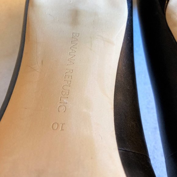 Worn 1x! Banana Republic black leather pump high chunky heel shoes (size 10) - Picture 8 of 12